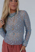 Sheer Floral Lace Long Sleeve Slim Fit Top